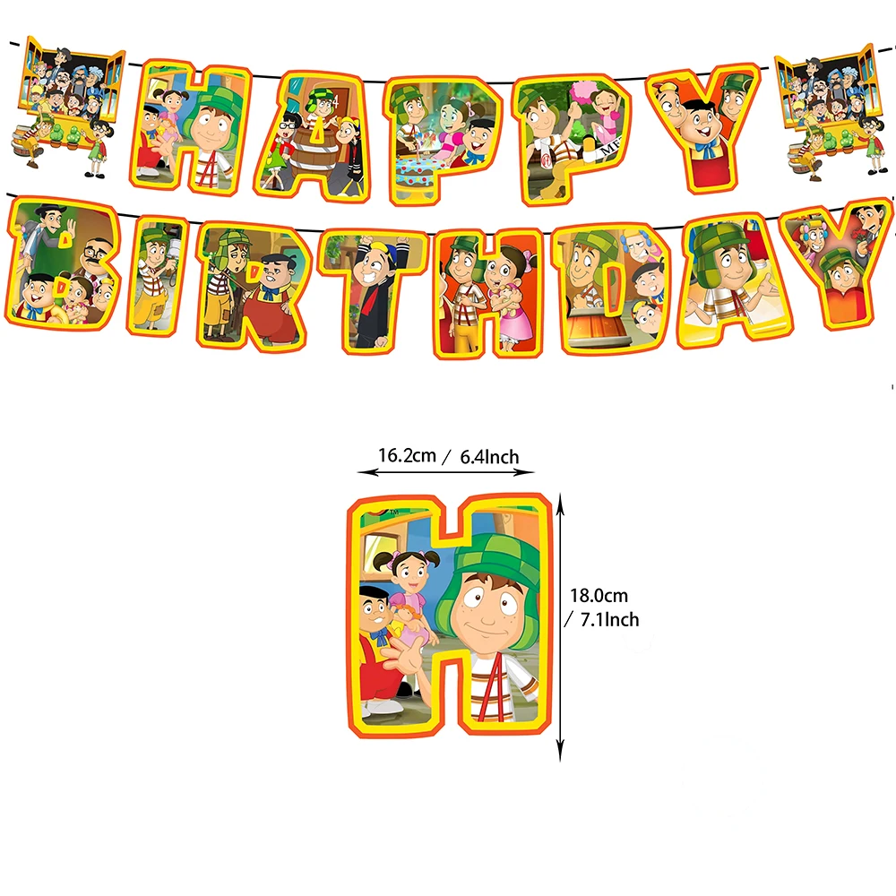 فيلم دينيس الخطر لوازم حفلات أعياد الميلاد بالون الديكور El Chavo del Ocho الخلفيات صور الدعامة كعكة توبر هدية الطفل #3