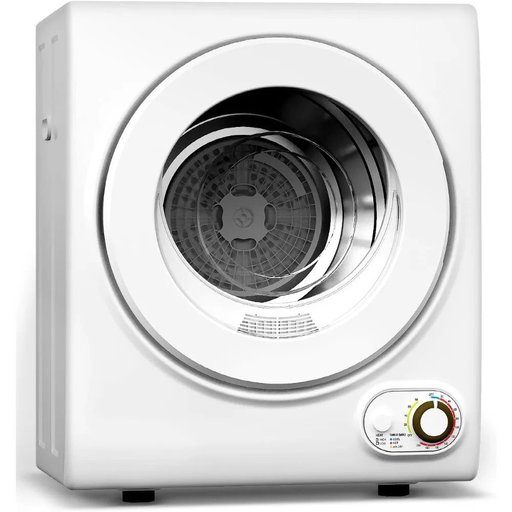 

110V Portable Dryer – 850W Compact Clothes Dryer with 4 Automatic Drying Modes, Stainless Steel Tub, Simple Control Knob for Apa