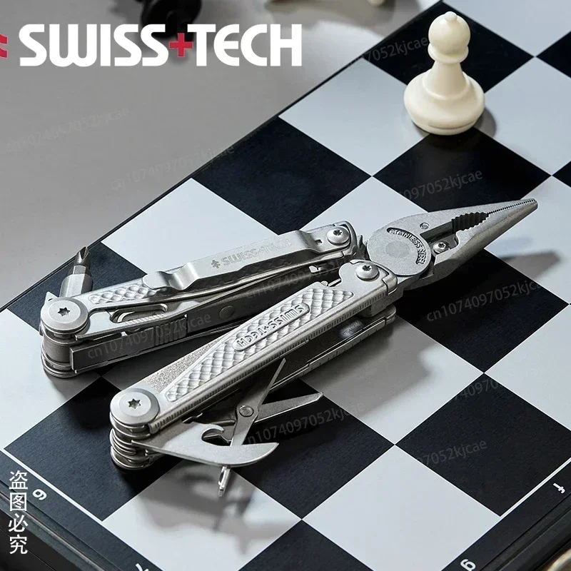 Swisstech Opvouwbare Multitool-Tang Nieuw 18 In 1 Multifunctionele Combinatie Gereedschapstangen Vouwschaar Edc Buitenuitrusting