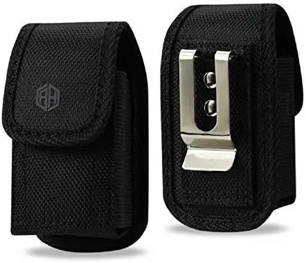 

Durable Canvas Belt Case with Clip & Loop for Small Flip Phones, Car Keys, and AirPods