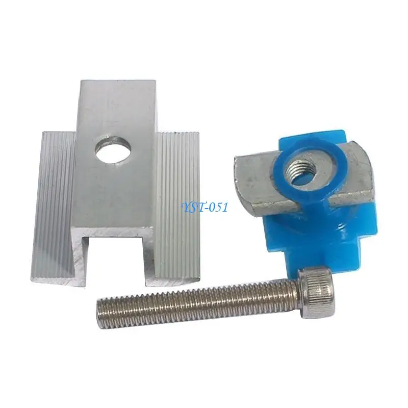 

E15A 10 Pcs Aluminum Alloy Solar Panel Clamps Solar Panel Mounting Bracket Clamp Photovoltaic Mounting Bracket Durable