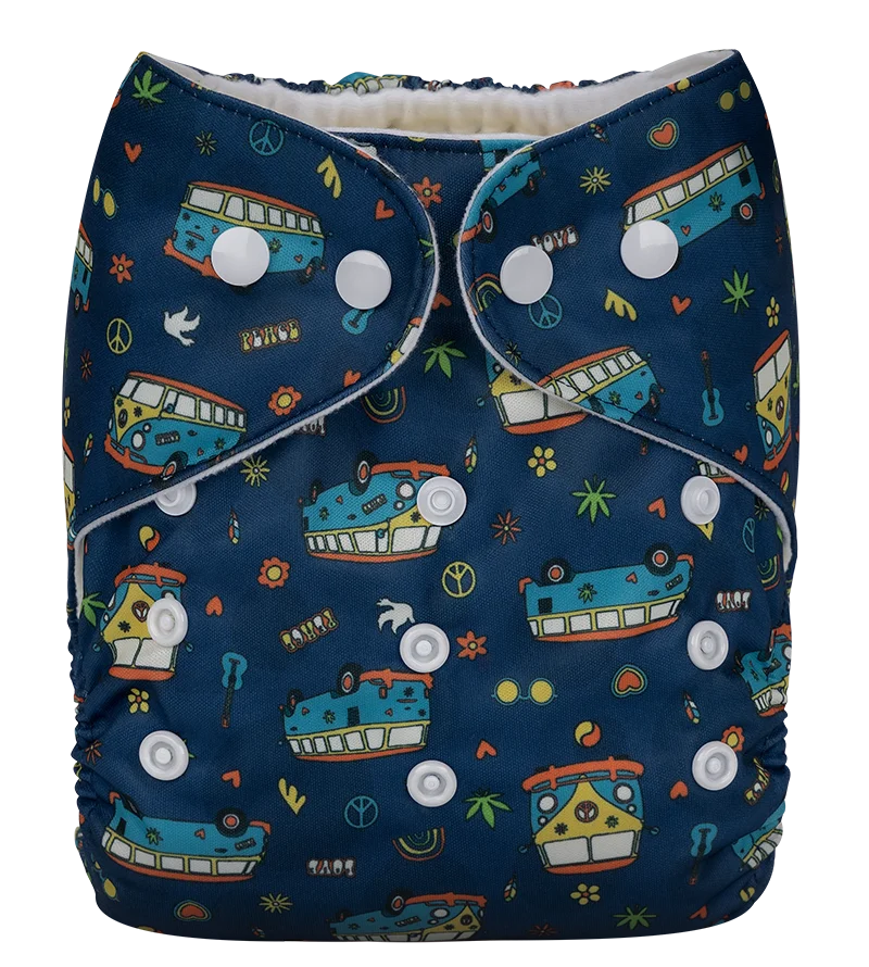 AIO Infant Waterproof Eco-friendly Nappy Adjustable Pocket Diaper Reusable Ecological Baby Cloth Diaper Fit (No Insert)