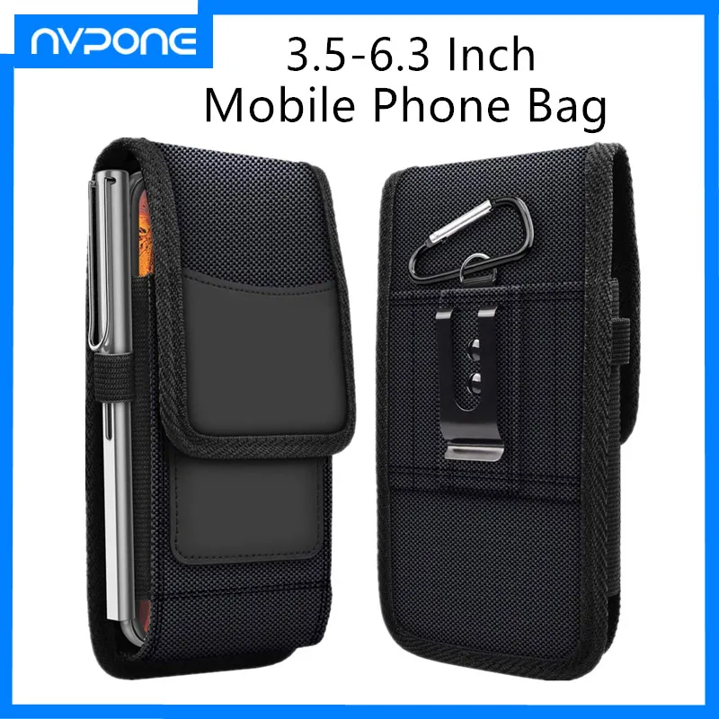 Borsa per cellulare Clip da cintura marsupio per borse Oxford da 3.5-6.3 pollici per iphone 12 11 pro SE 2020 8 7 6 plus Samsung