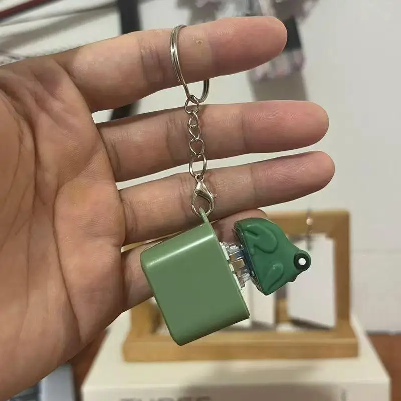 Croaking Frog Fidget Toy Keychain Rechargeable Frog Keychain with Sound & LED Lights, Funny Frog Keyboard Clicker Stress Relief view 6