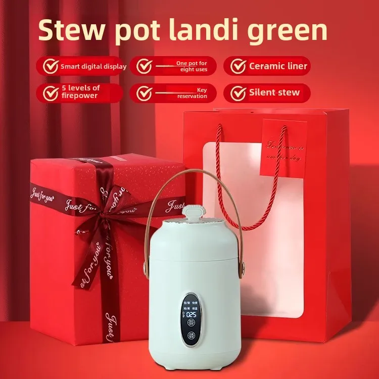 Porridge cooking, fully automatic, electric stew cup, portable, small, multi-functional