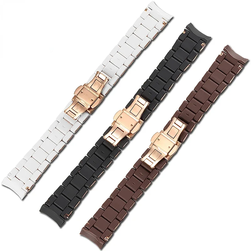 For Armani Ar5905 5906 Ar5920 Waterproof Sweat-Proof Rubber Watchband  Accessories 20mm 23mm Silicone Steel-Clad Watch Strap