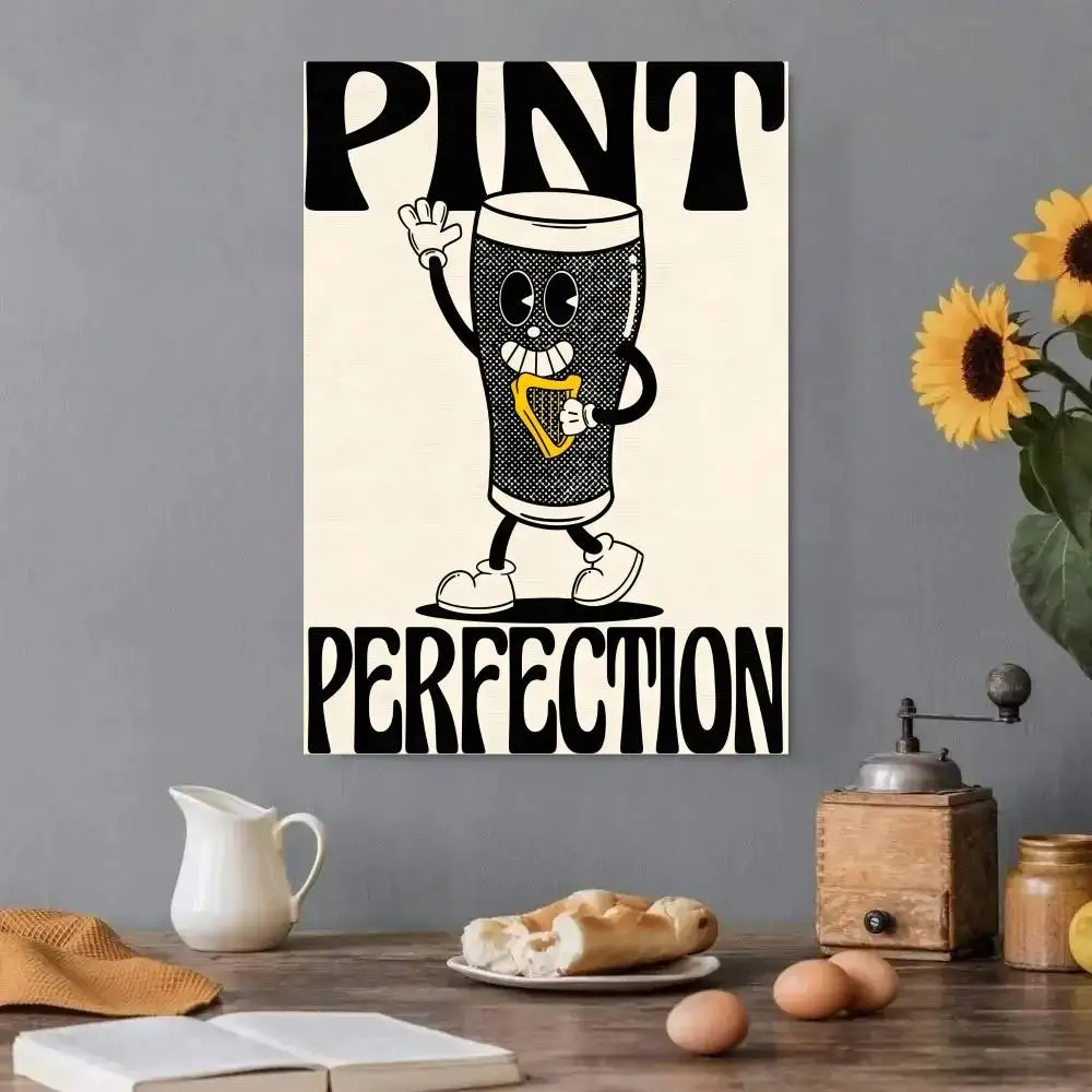 خمر نمط اسبريسو مارتيني البيرة الجن النبيذ شرب المشارك غرفة نوم السرير جدار ديكور غرفة المعيشة مدخل جدارية #6