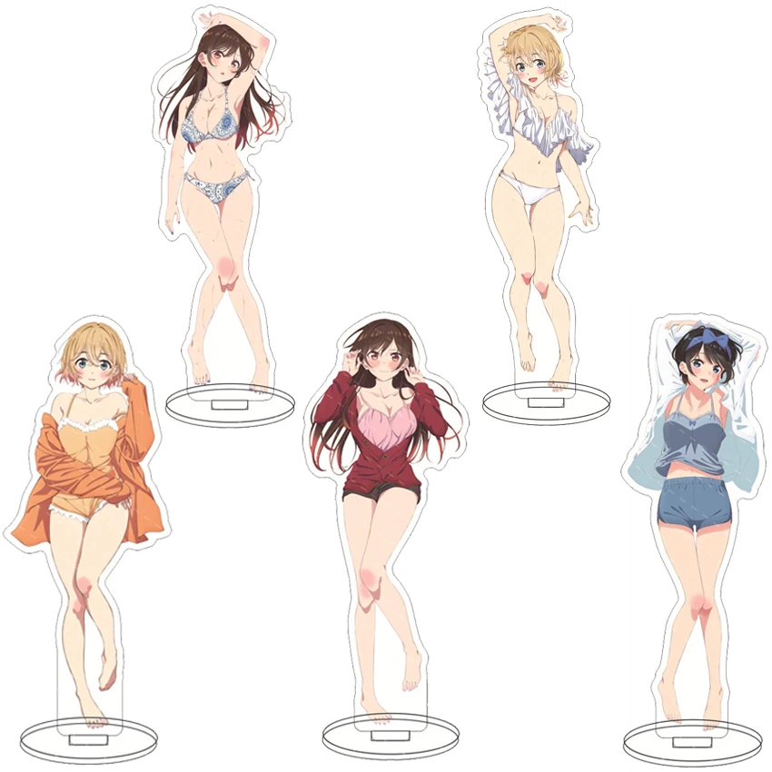 16CM Anime Acryl-Ständer Rent-A-Girlfriend Sakurasawa Sumi Sarashina Ruka Nanami Mami Ichinose Chizuru Cosplay-Figur Ornamente Geschenk
