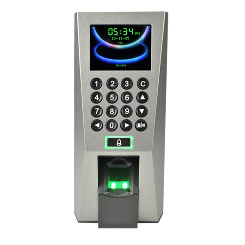 Fingerprint attendance access control machine fingerprint all-in-one glass door password unlocking installation with USB port