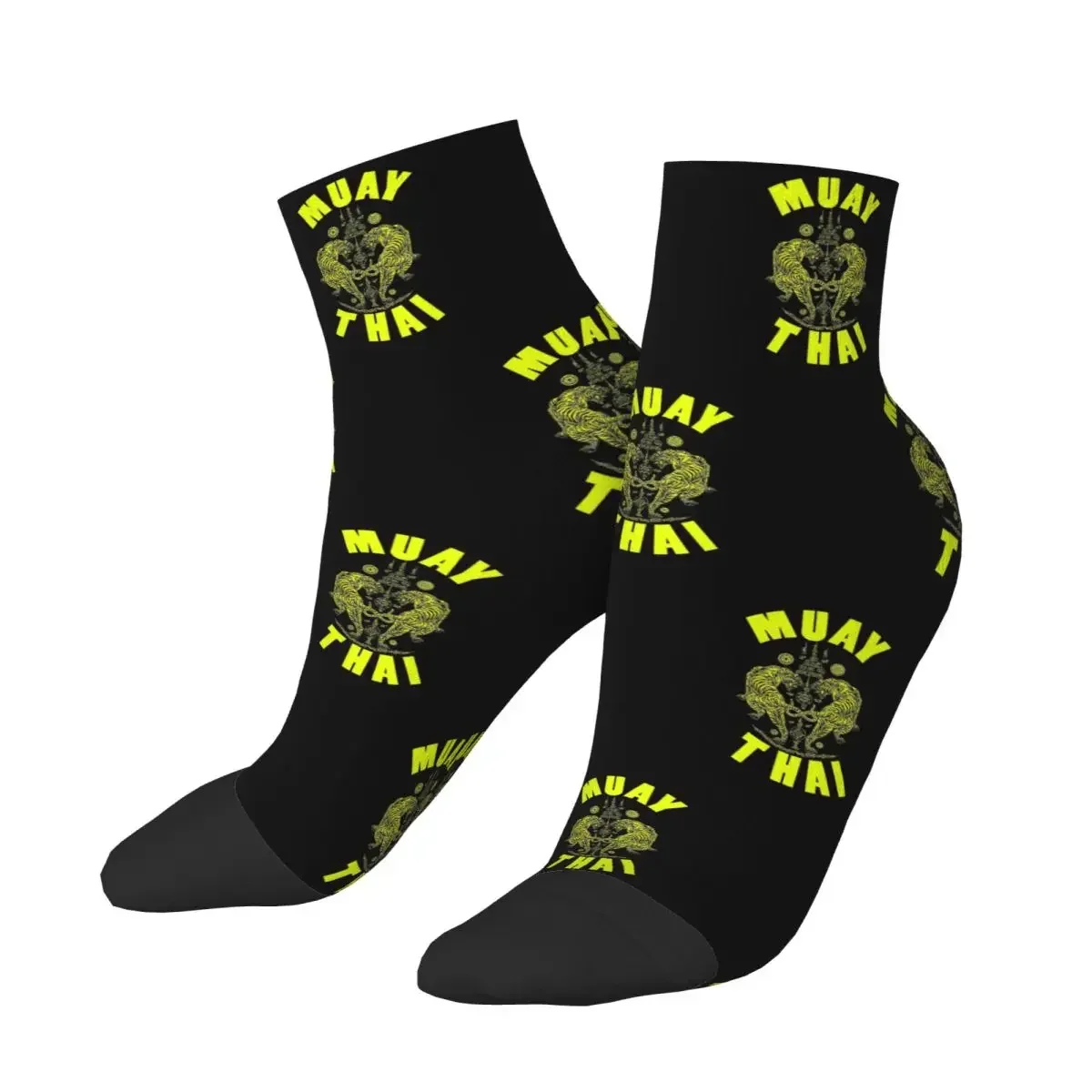 

Twin Tiger Sak Yant Tattoo Socks Harajuku Sweat Absorbing Stockings All Season Socks Accessories for Man's Woman's Gifts