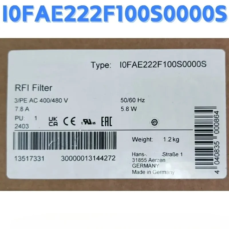 

Совершенно новый фильтр I0FAE222F100S0000S, оригинальный и подлинный, быстрая доставка