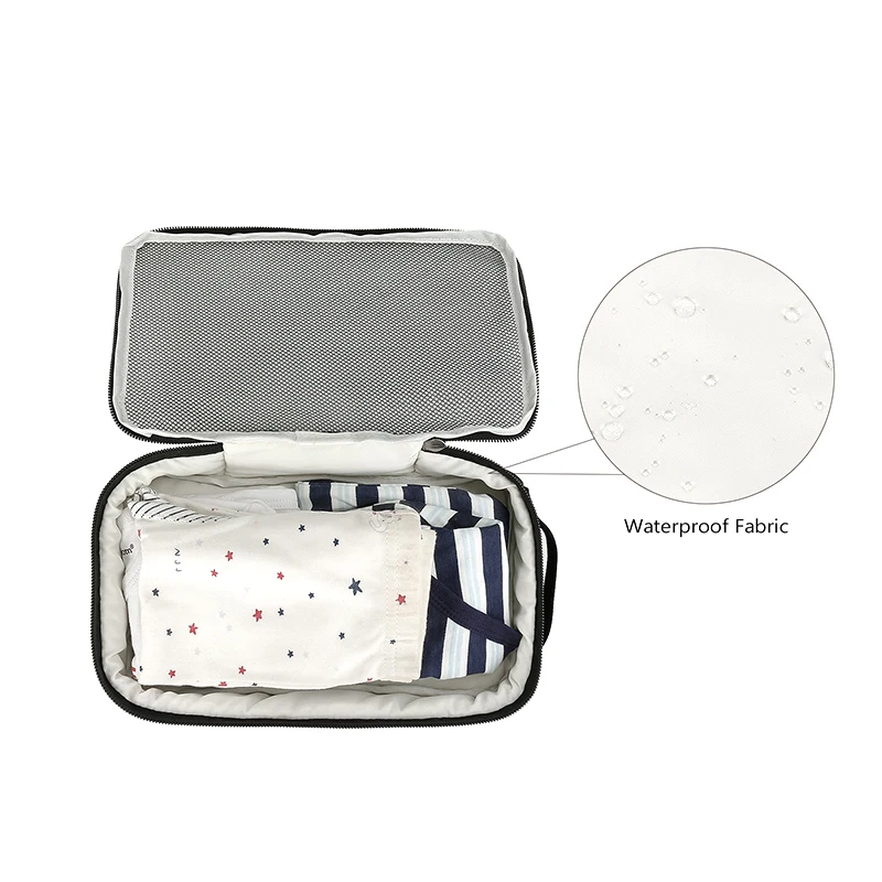 Bolsa organizadora de pañales para bebé, bolsa colgante impermeable, almacenamiento de malla, cápsula de pañales de tela lavable reutilizable para cambiador de viaje