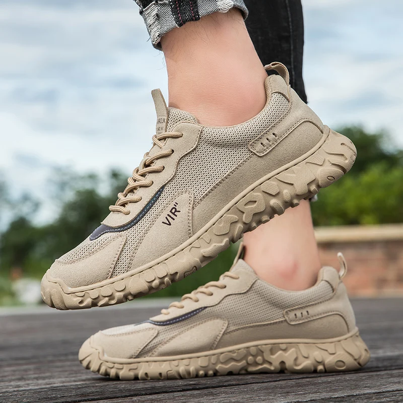 Men's Golf Shoes Outdoor Comfortable Casual Walking Shoes Men's Fashion Mesh Breathable Fitness Running Shoes