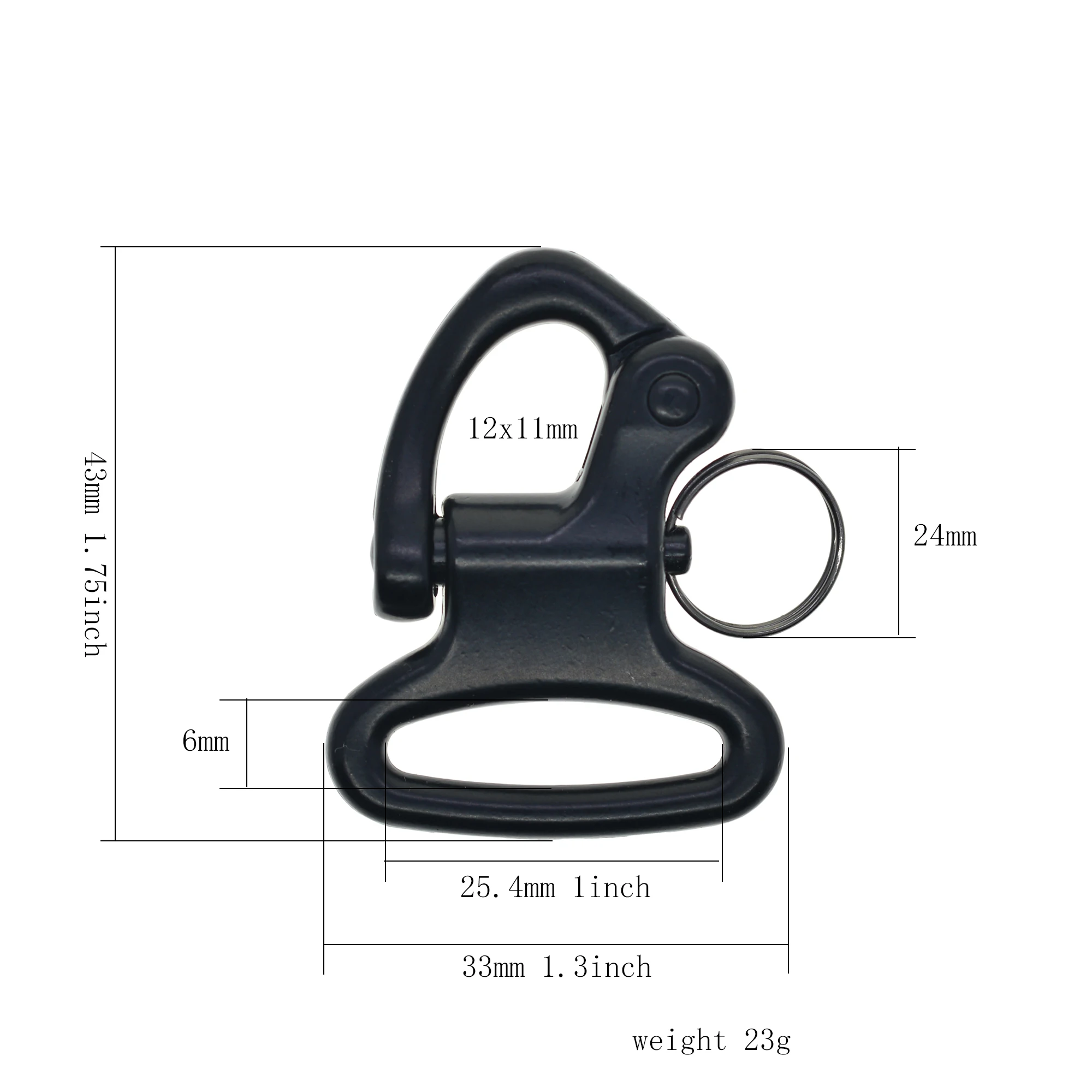 Black solid metal sweden nautical snap pull lock bird eagle carabiner hook shackle connector craft DIY Keychains keyring FOB