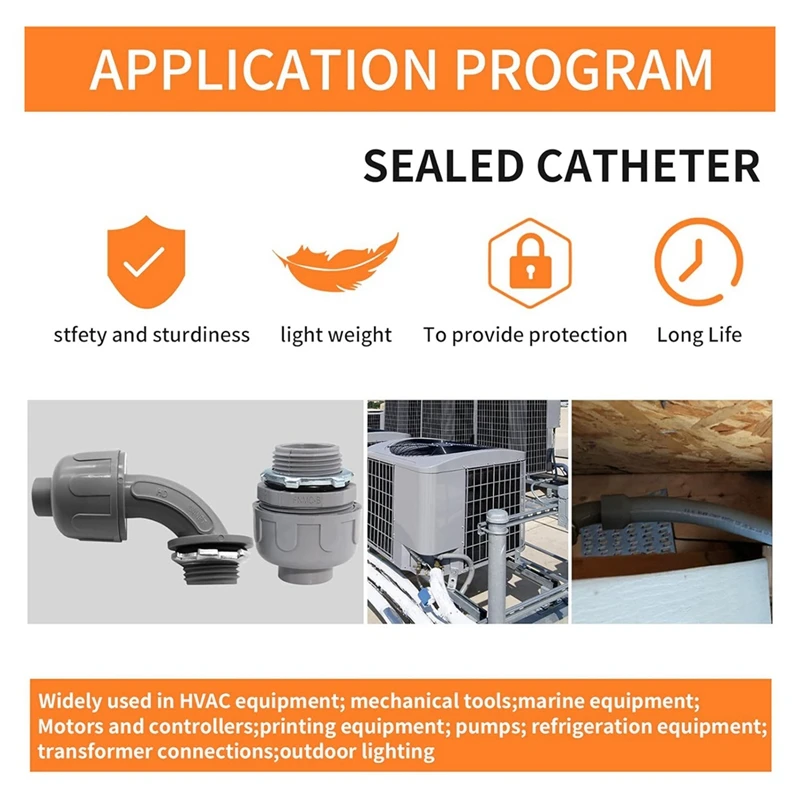 WFF 30 قطعة، 3/4 بوصة موصل ضيق سائل تركيبات قناة كهربائية غير معدنية، قناة مرنة PVC (مستقيمة + 90 درجة)