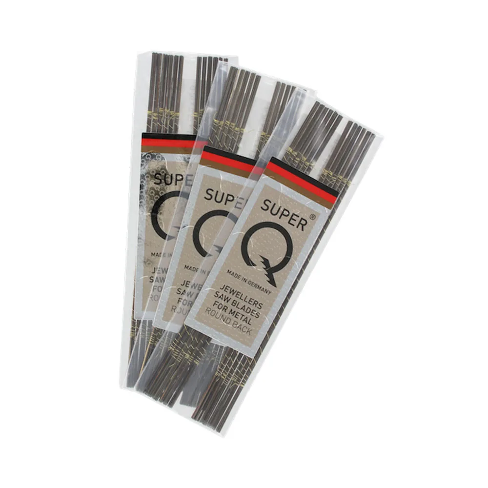 NIQUA SUPER Q 130mm Jewelry Saw Blades German-Made 144pcs/pack Ultra-Sharp & Flexible for Piercing Precision Goldsmithing