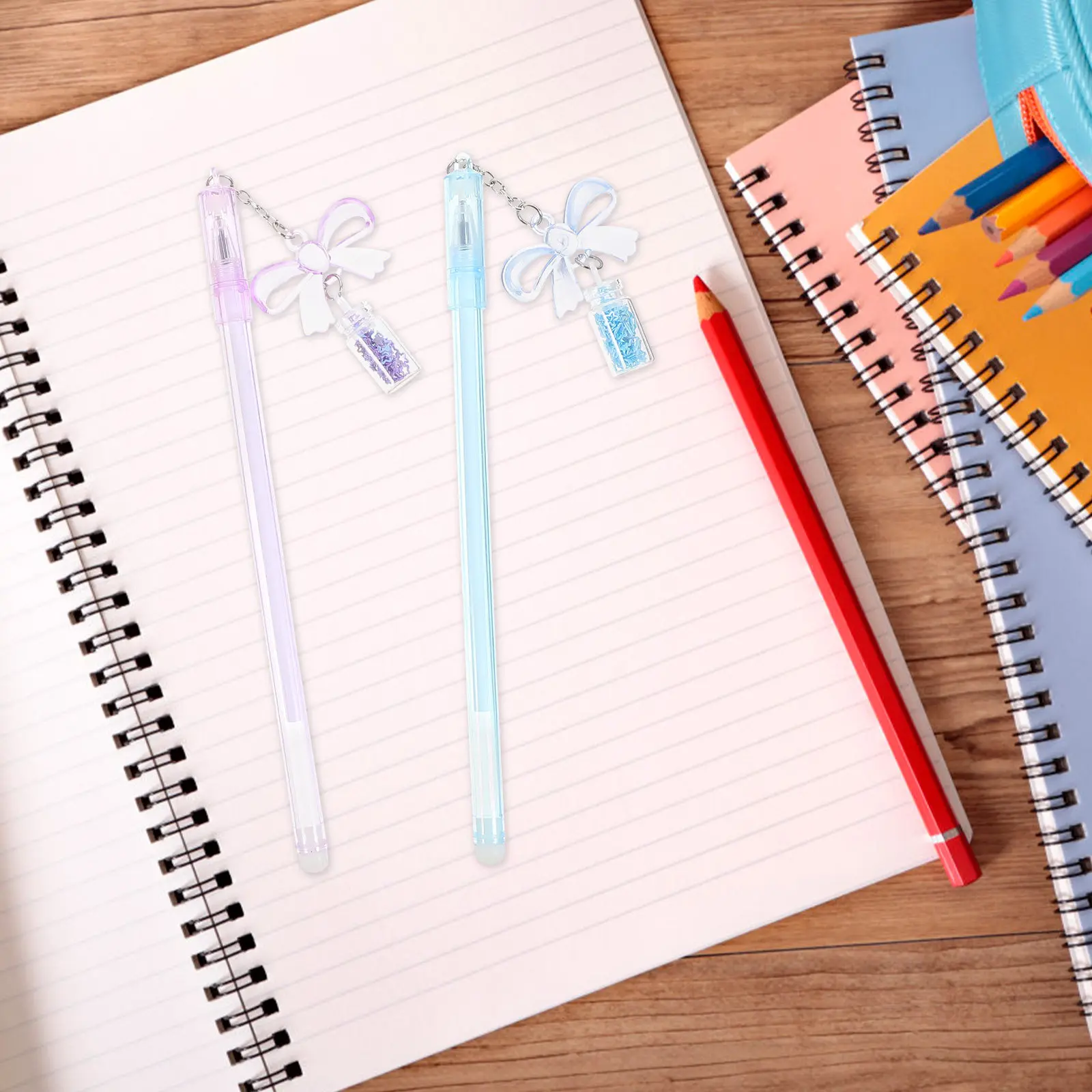 

8 шт. Декоративные ручки с блестками, портативные легкие ручки для письма, школьные канцелярские принадлежности, для раскрашивания, рисования, скрапбукинга