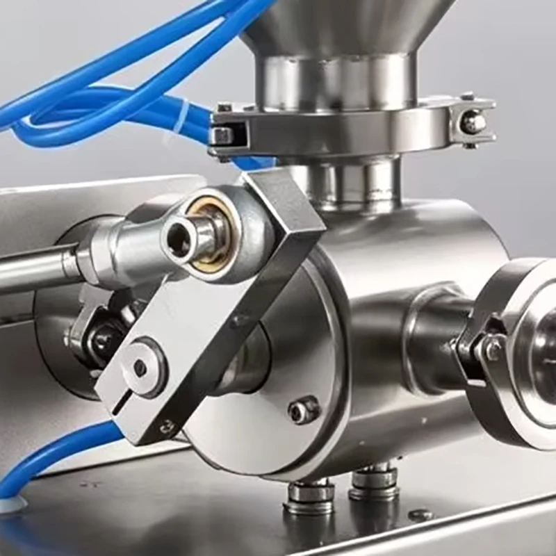 Desktop 100ML Paste Mixing Cream Yogurt Cosmeti Juice Fruit Pieces Filler for Pure Water Shampoo Filling Machine With Conveyor