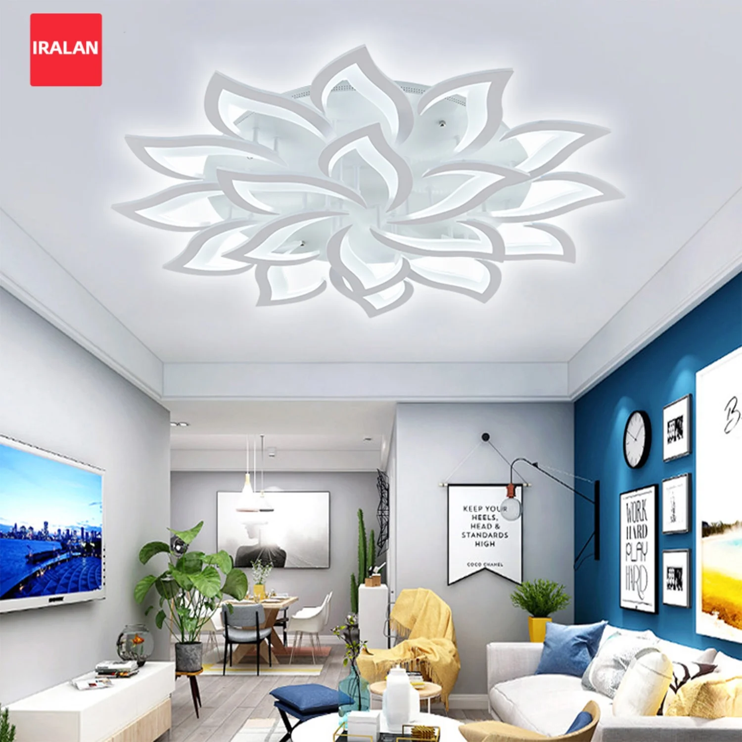 

Modern Smart Ceiling Light with APP Remote Control Dimmable LED Creative Petal Design Ceiling Lamp Living Room Home Decor