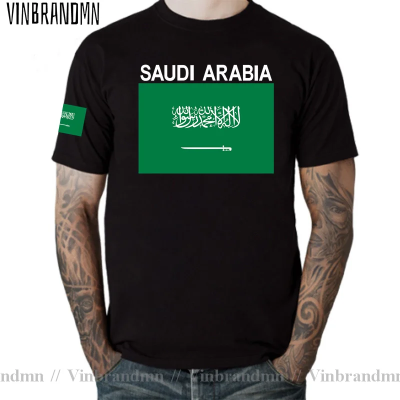 Regno dell'Arabia Saudita T-shirt Uomo 2023 T-shirt Nazione Team Tshirt 100% cotone Palestre Riunioni Fan Streetwear Top Arabia Saudita