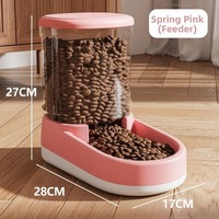2.8L Large Capacity Pet Automatic Feeder without Plug in 2 Styles Cat Dog Water Dispenser Feeder Set Plastic 3 Colors