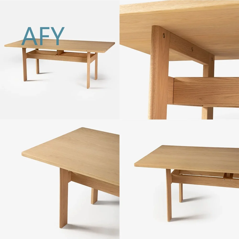 Solid Wood Dining Table for Small Apartment Thickened Chinese Style Long Table Oak Simple Workbench Large Board Table Modern