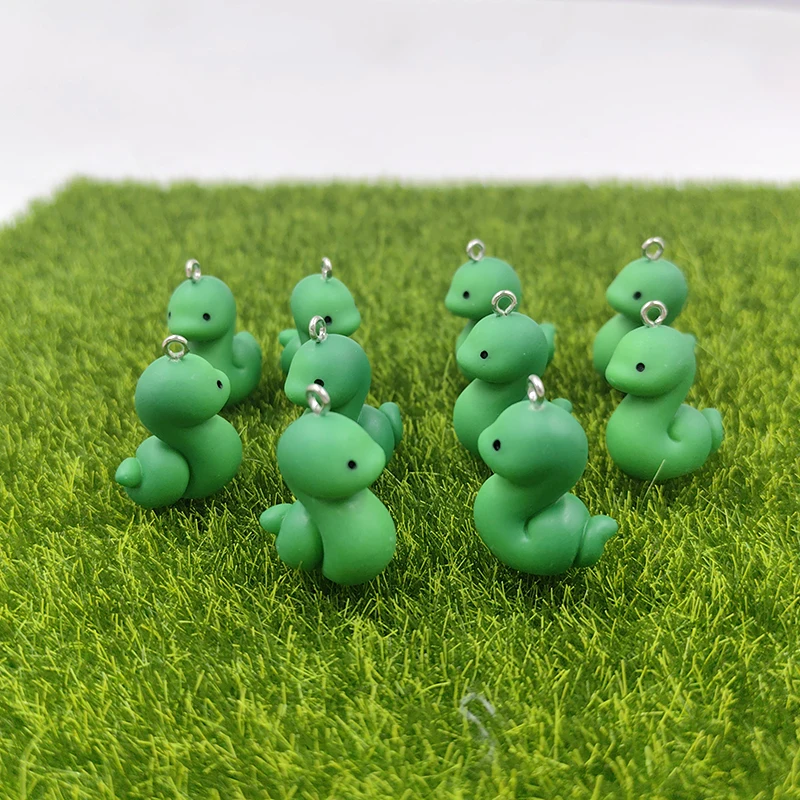 10pcs European Luminous Sea Snake Charms for Jewelry Making Handmade Resin Animals Pendants Crafts DIY Earring Keychain C262