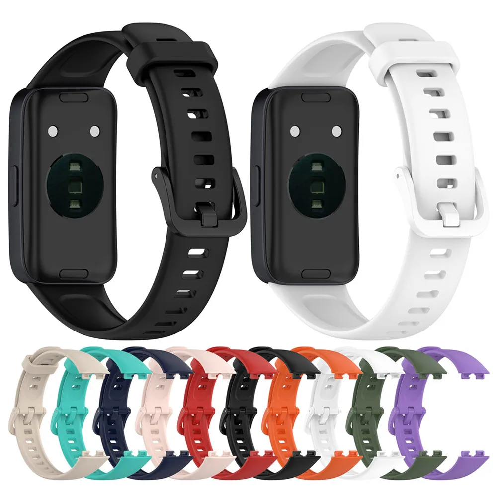 حزام الساعات لهواوي الفرقة 8 9 10 8NFC 9NFC 10NFC حزام الرياضة حزام (استيك) ساعة لينة سيليكون المعصم لسوار