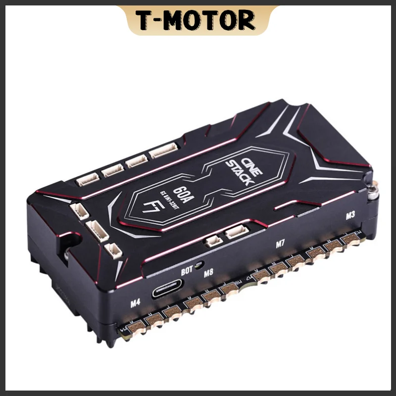 TMOTOR 8IN1 CINE F7 60A STACK MPU6000 STM32F722 4-6S 60A ESC Onboard Bluetooth for 7-8inch X8 Cinematic FPV Freestyle Drone