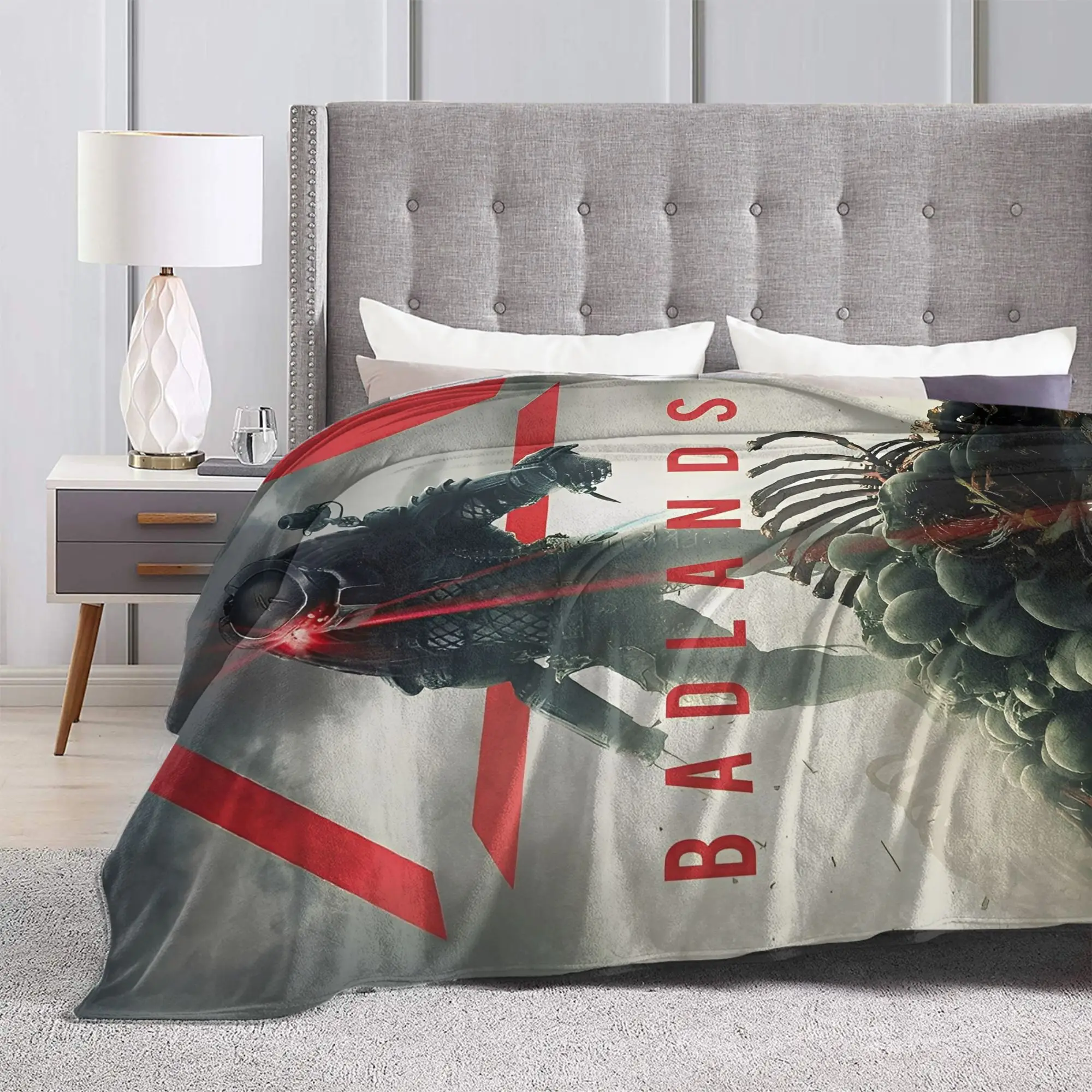 فيلم جديد المفترس: بطانية بادلاندز متعددة الأحجام، بطانيات فائقة النعومة ودافئة للأريكة والسرير