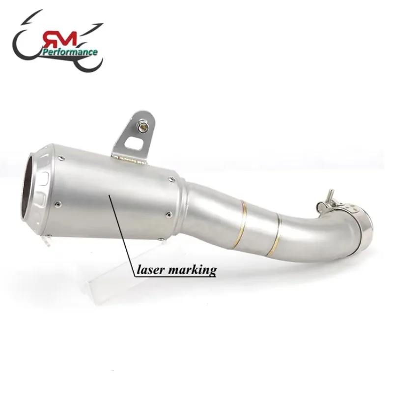 R3 Racing Slip-On Exhaust, Universal Modified Muffler Pipe for MT03 MT25 R25 Sport Motorcycle Scooter Upgrade Accessories