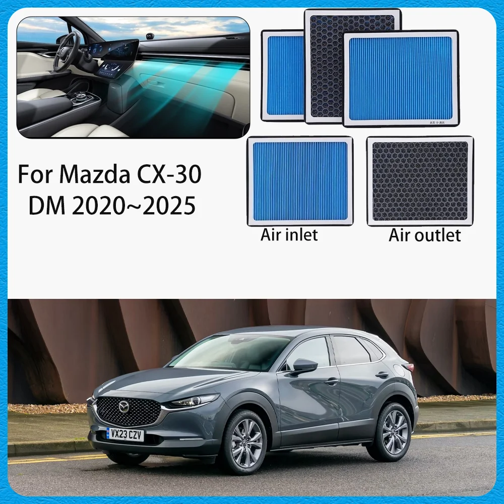 Для Mazda CX-30 DM 2020 ~ 2025 2021 2022 2023 2024 автомобильный ароматерапевтический фильтр для кондиционера с активированным углем N95 анти-смог PM2.5 аксессуары для фильтров