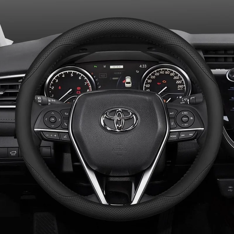 For Toyota Avalon Camry Corolla Highlander Levin RAV4 Frontlander Interior O Shape Steering Wheel Cover Car Accessories Leather