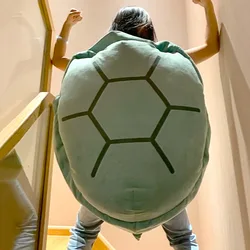 80/100CM Funny Big Turtle Shell Plush Toy Adult Can Wear Sleeping Bag Stuffed Soft Pillow Cushion Creative Gifts For Friends