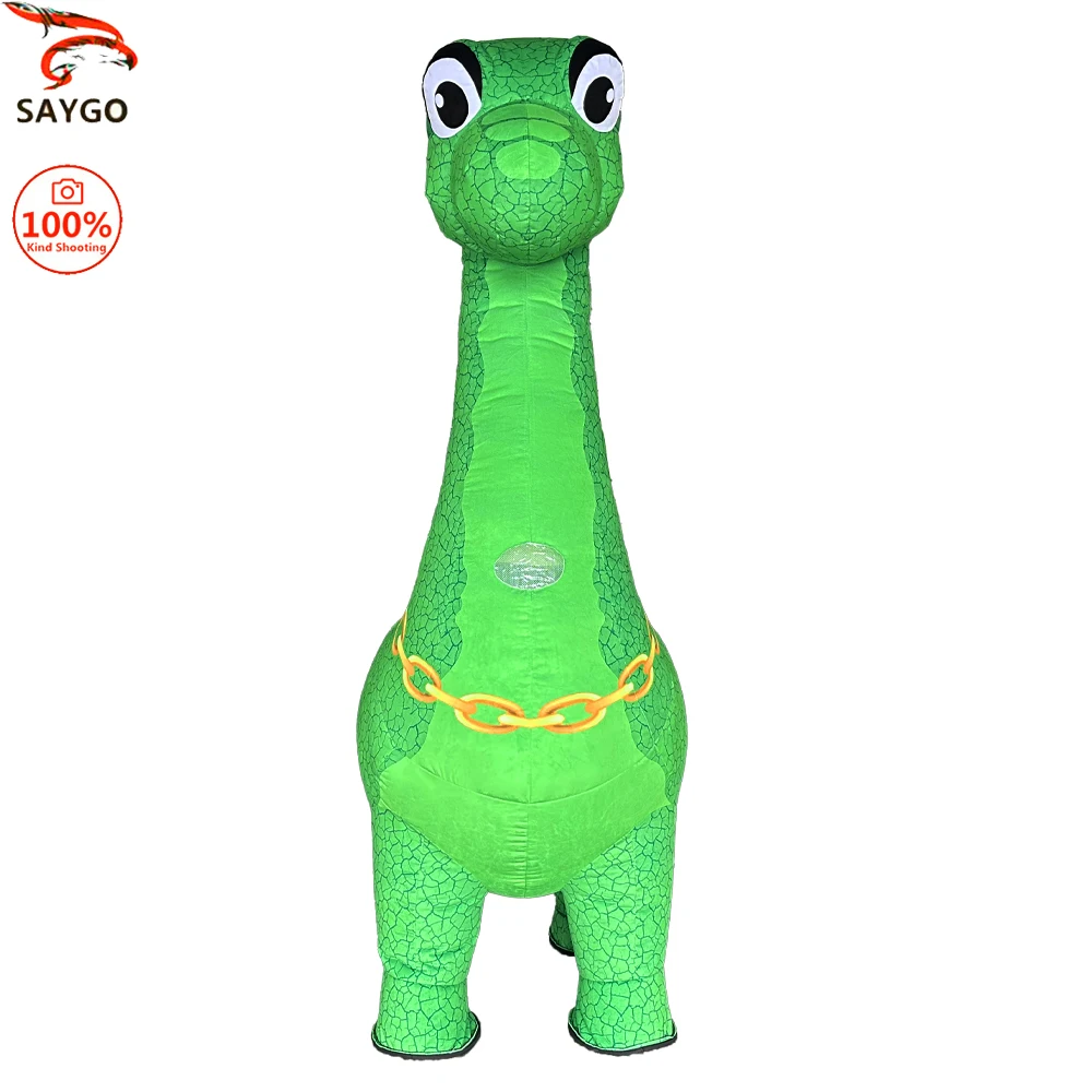 

SAYGO 3,5 метра зеленый динозавр надувной костюм талисман Хэллоуин зоопарк активность игровой реквизит взрослый персонаж косплей костюм