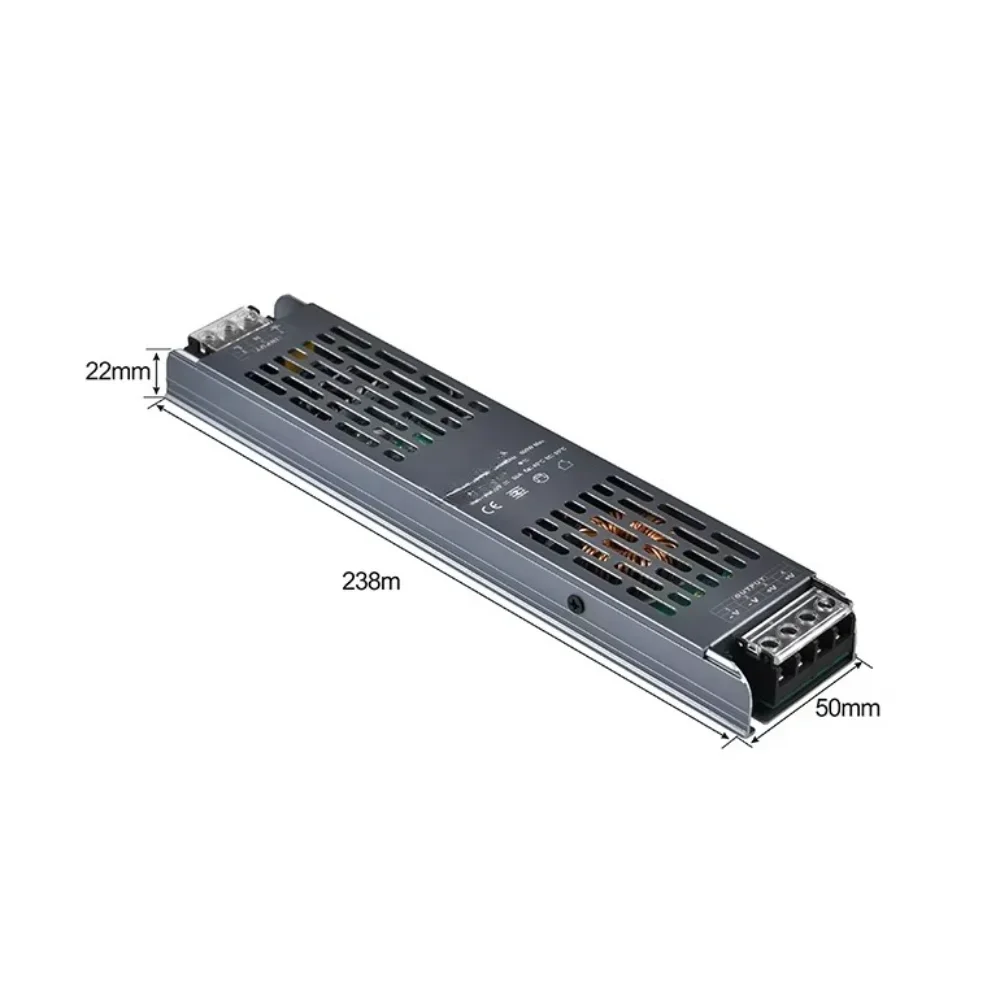 Slim DS-Y300 12v 25 Amp 300 Watt DC Power Supply for Light Emitting Diode 3A Single Output 60Hz Frequency