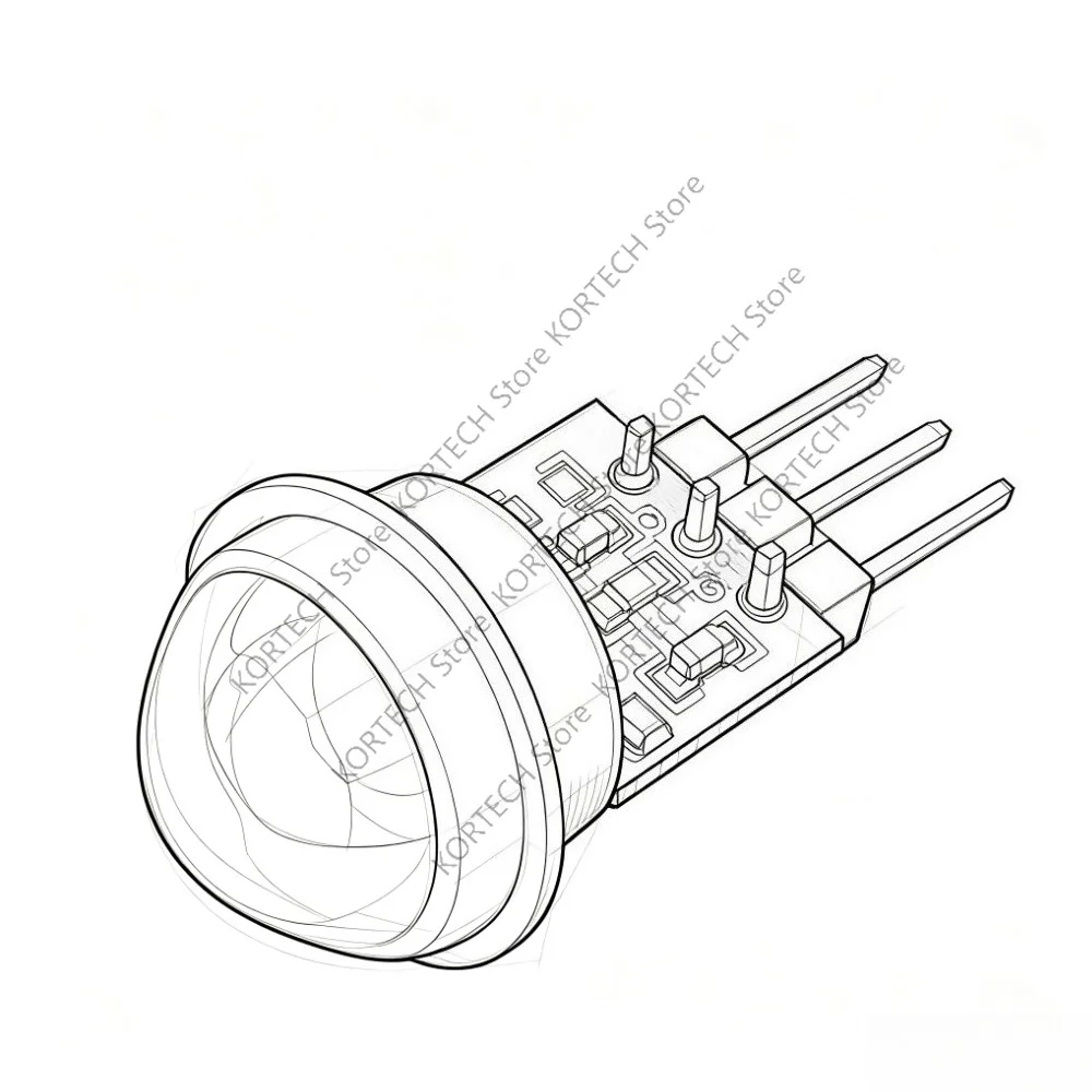 10PCS/Lot Mini IR Pyroelectric Infrared PIR Motion Human Sensor Automatic Detector Module AM312 Sensor DC 2.7 to 12V