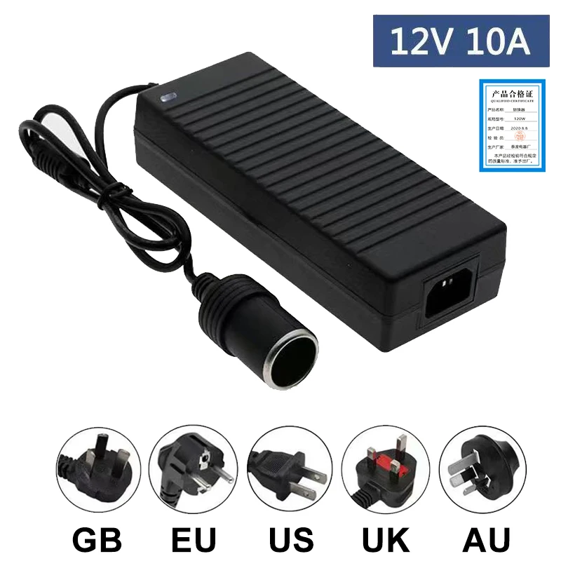 

Car Power Adapter Converter Power Convert AC Adapter DC 110V/ 220V to 12V 15A Power Adapter Supply Lighter Car Accessories