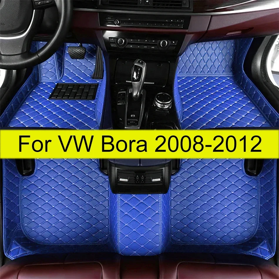 Car Floor Mats For VW Volkswagen Bora 2008 2009 2010 2011 2012 Custom Foot Pads Automobile Carpet Cover Interior Accessories