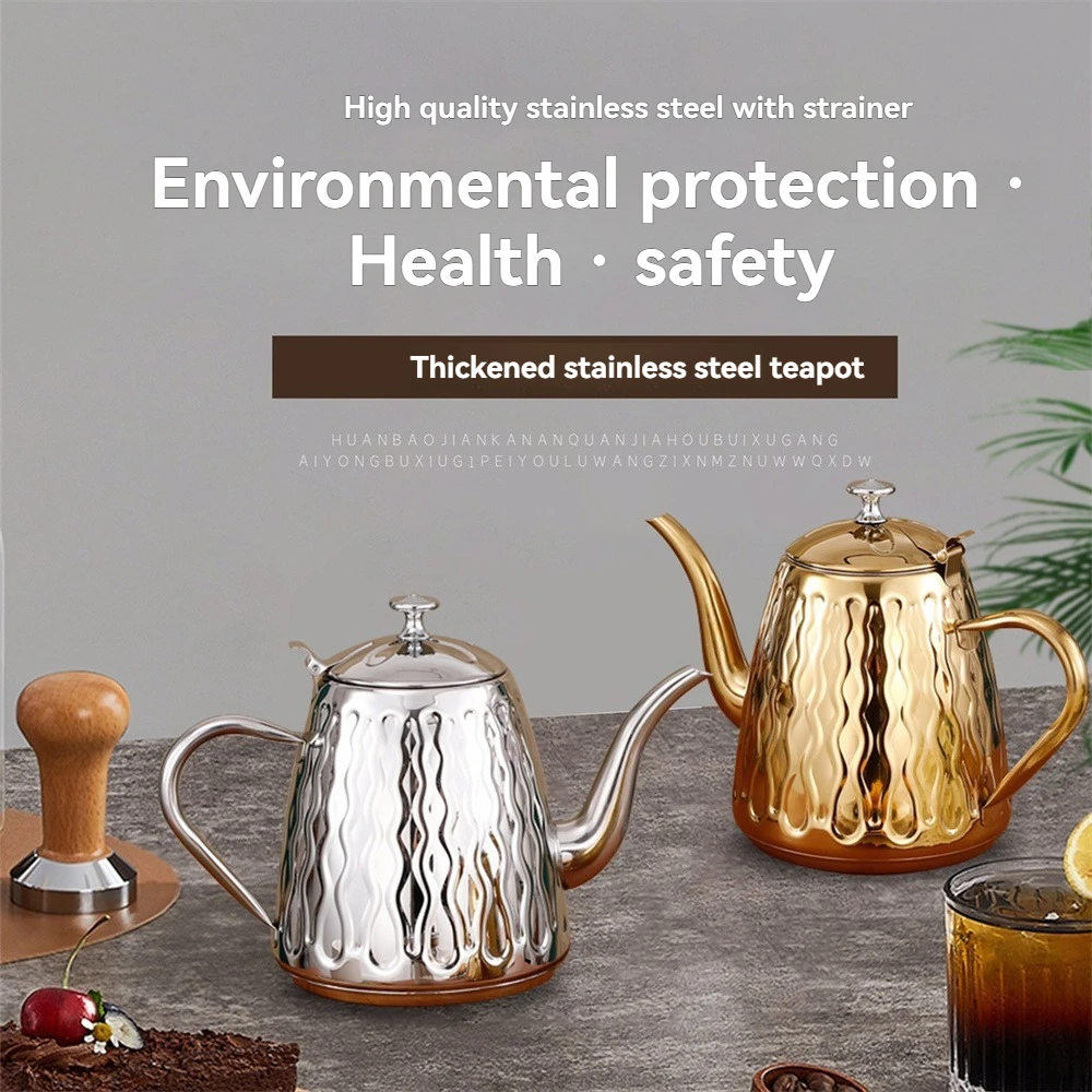 

1pc Cabilock Tea Kettle for Stovetop Gooseneck Pour Over Coffee Kettle Stainless Steel Boiling Kettle Teapot for Tea and Coffee