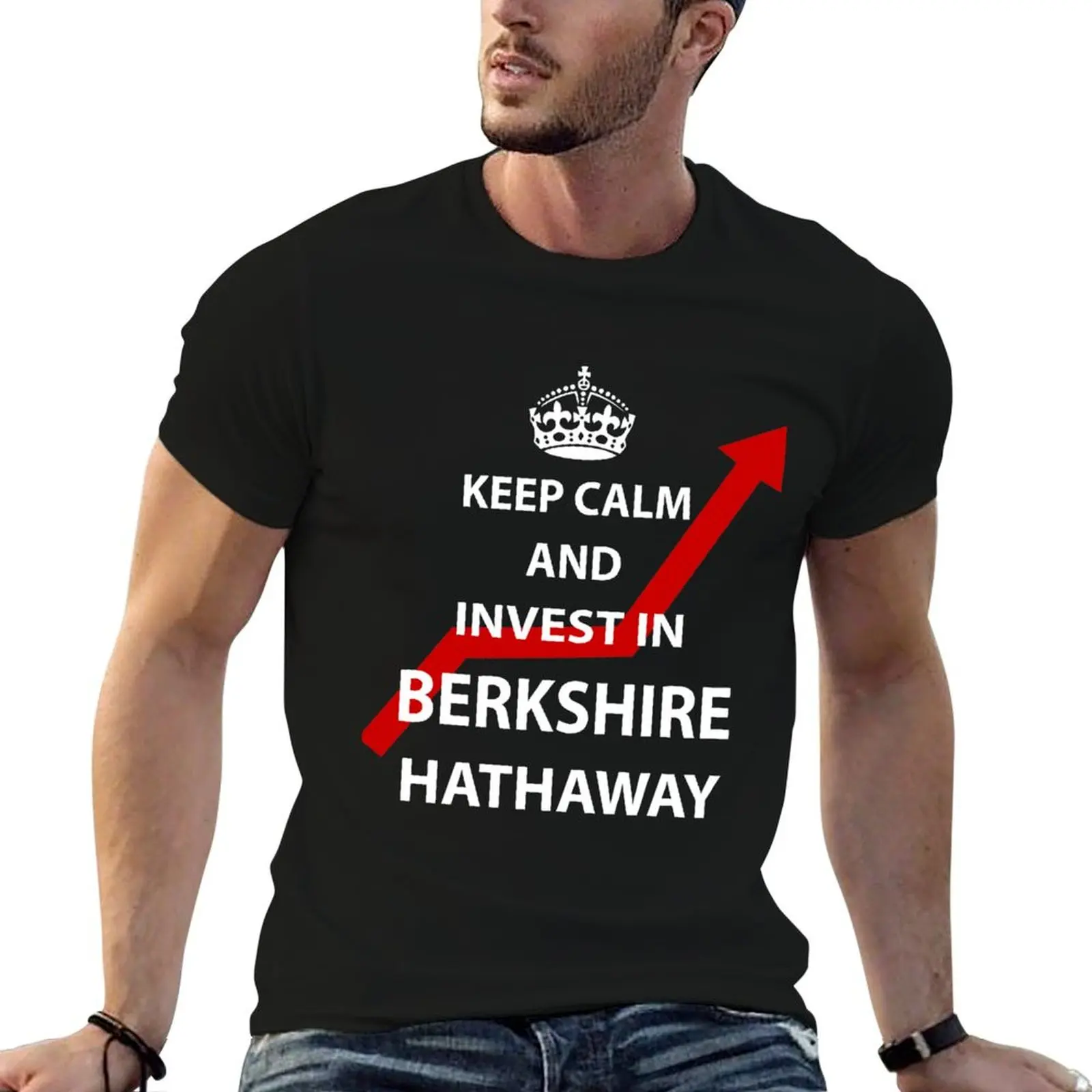 Keep Calm and Invest in Berkshire Hathaway T-Shirt man t shirts graphic anime tshirt man t shirts for men casual T-shirt