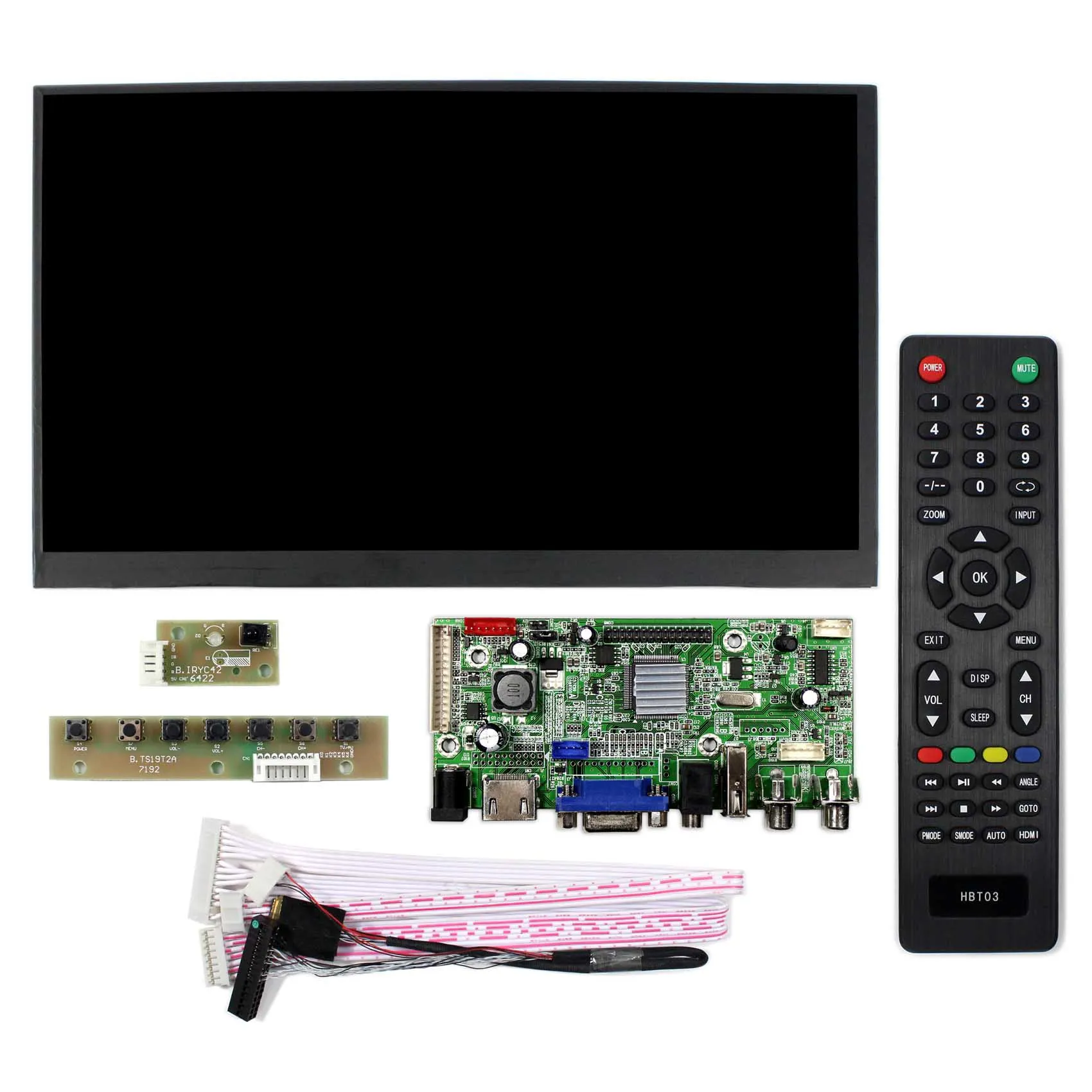 HD MI VGA AV Audio USB LCD Controller Board With 10.6inch 1366x768 LTL106AL01 IPS LCD Screen