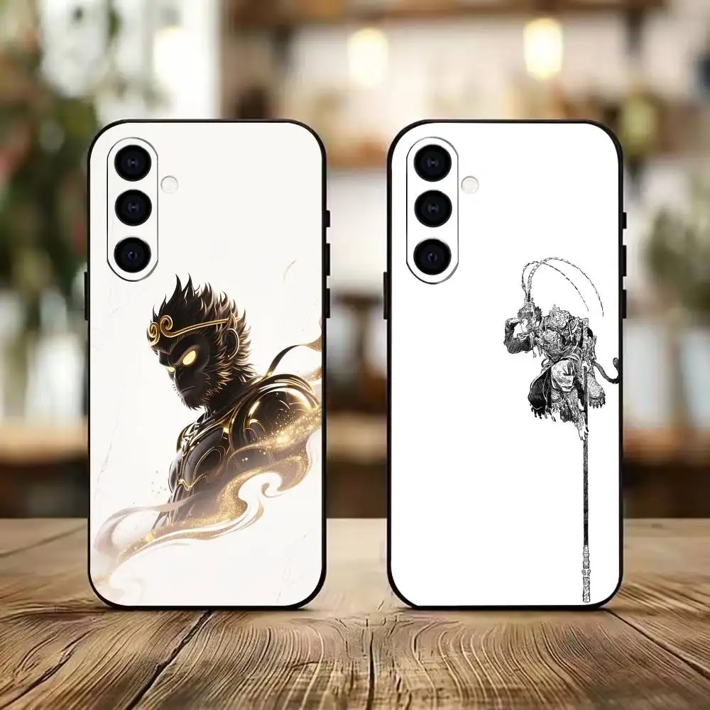 Mythical Monkey King Wukong Phone Case For Samsung A73 20,21s,22,31,32,52,53,72 Soft Black Shell