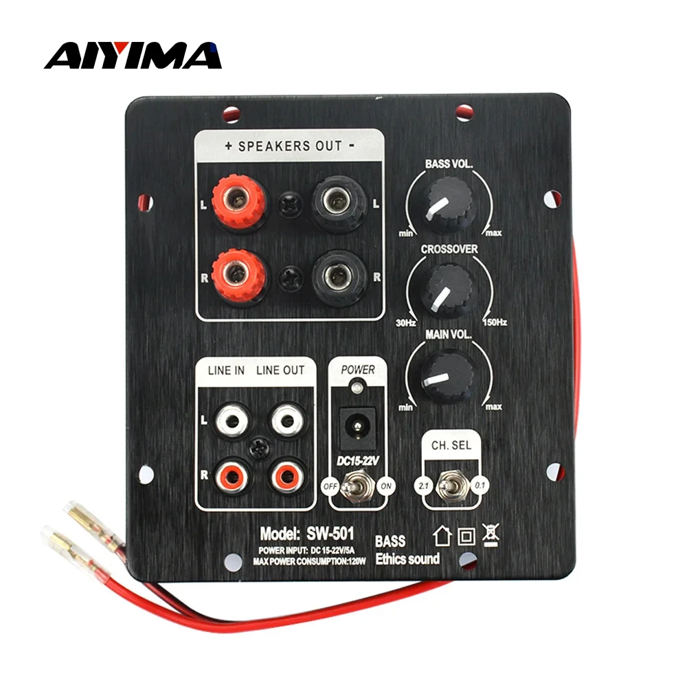 AIYIMA HiFi SMD Integrated Power Amplifier 2.1 Subwoofer Amplifier Sound Speaker Amplificador Independent 2.0 Output 30Wx2+60W