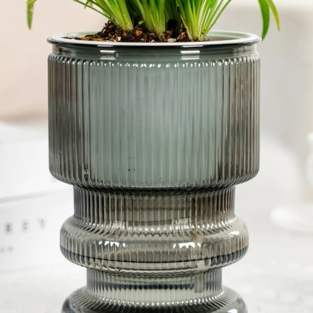 New Self Watering Hydroponic Plants Pot Plastic Removable Flowerpot Mini Succulent Planter Tabletop Vase