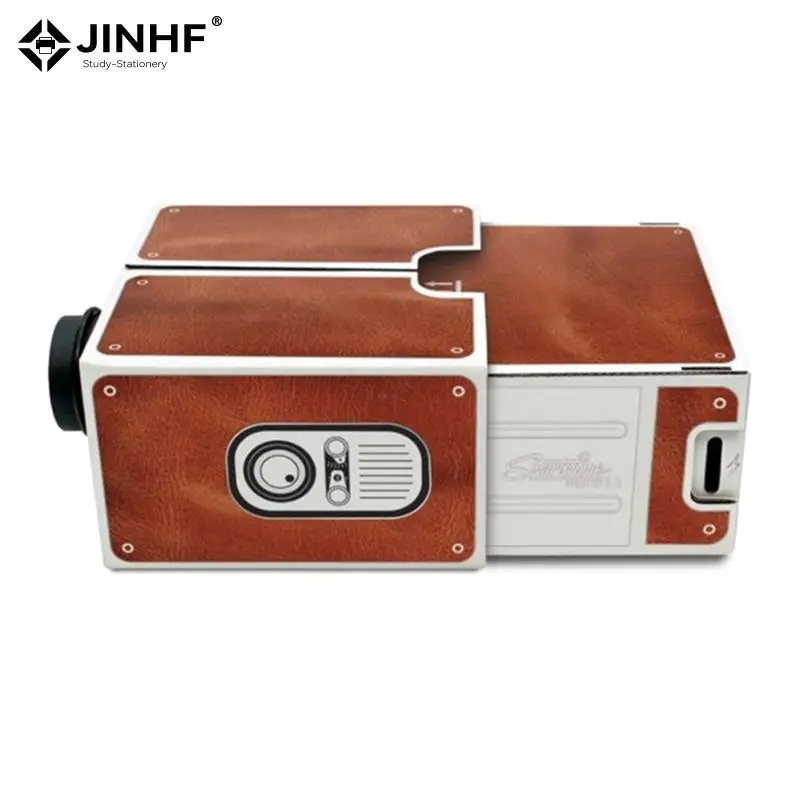 DIY 3D Projector Cardboard Mini Smartphone Projector Light Novelty Adjustable Mobile Phone Projector Portable Cinema Theater