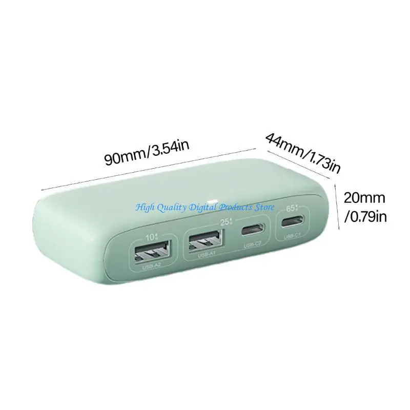 U2JE Compactly 65W Type C Hub USB C Power Data Splitter para cargar rápido en viaje