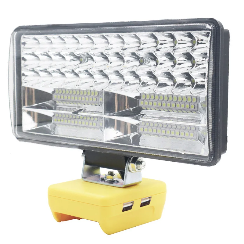 Luces LED de trabajo para coche, linterna eléctrica de 8 pulgadas, foco para Dewalt DCB206, 18V, 20V, 60V, batería de iones de litio, Banco de energía USB