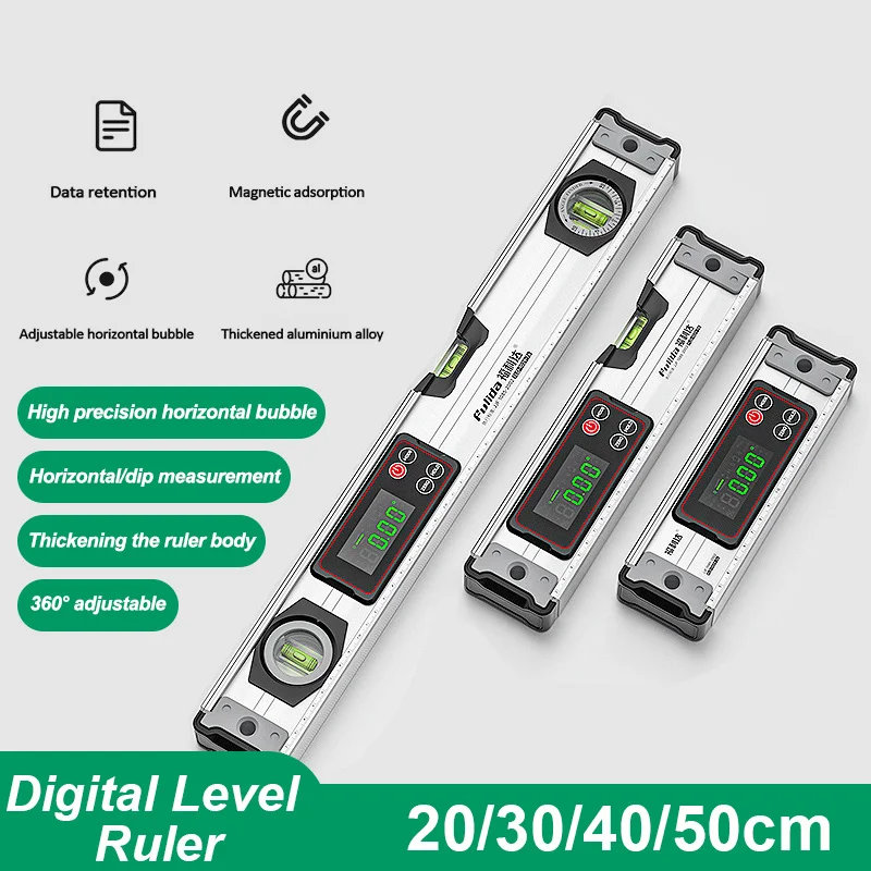 Digital Protractor Angle Finder Inclinometer Magnets Level Angle Slope 20-50CM Magnetic Level Ruler Scale Ruler Measurement Tool