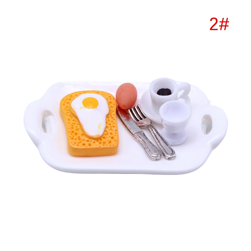 Set De 23 Piezas De Comida En Miniatura Para Casa De Muñecas – Desayuno Realista Escala 1:12, Incluye Pan Y Vajilla